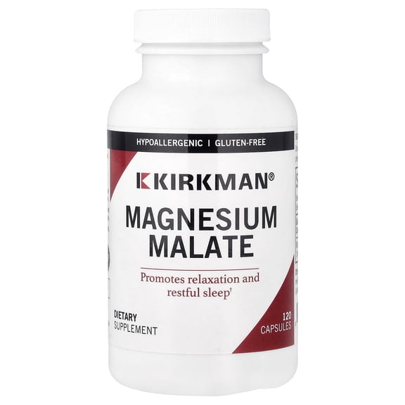 Kirkman Labs Magnesium Malate, 120 Capsules (160 mg per Capsule)
