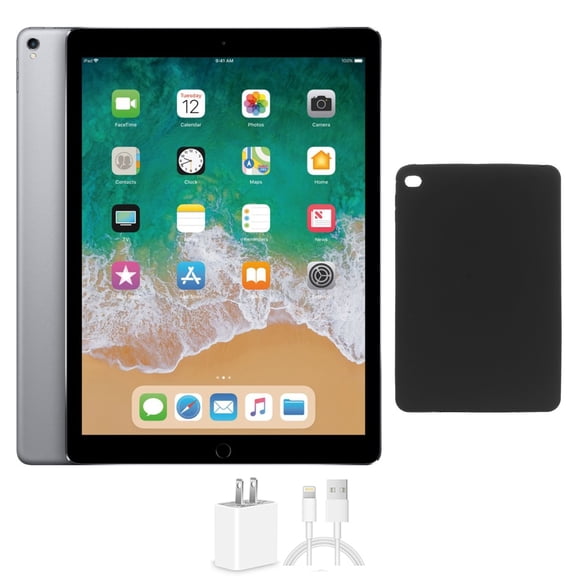 Restored Apple iPad Pro 2 12.9 256GB Space Gray Wi-Fi Bundle, Includes Protective Case and Charger