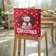 thumbnail image 3 of TSOVTHRID Snowman Christmas Wreath Print Chair Back Cover Decorative Soft Dining Room Chair Cover Elastic Chairs Protector Slipcovers for Home Kitchen Banquet Christmas Decoration, Set of 1, 3 of 7