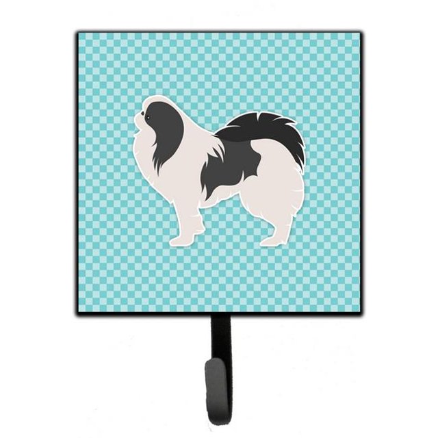 Japanese Chin Checkerboard Blue Leash or Key Holder