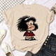 thumbnail image 2 of Camisetas Mafalda para mujer, camiseta japonesa, ropa gráfica divertida de diseñador para mujer, 2 of 4