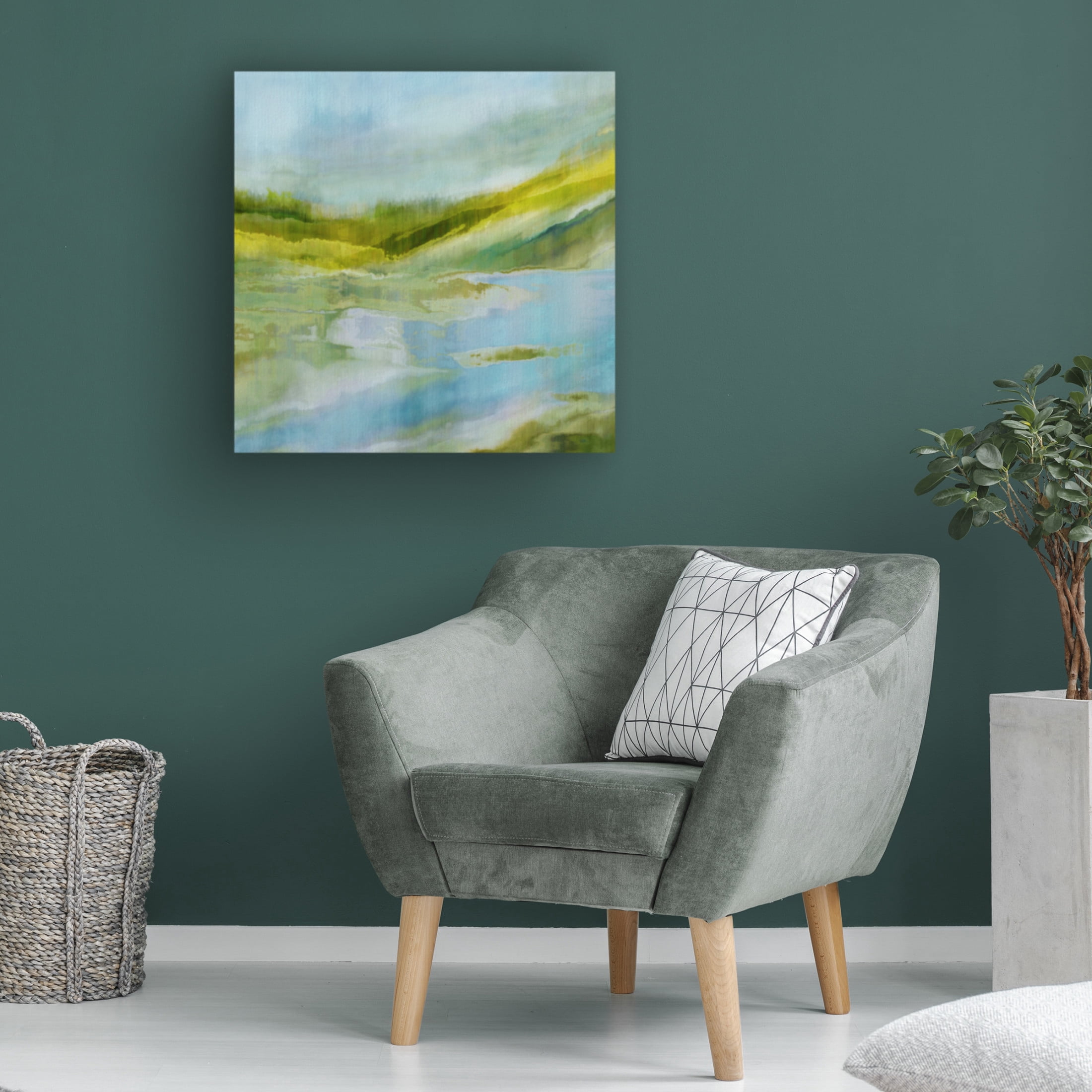 Canvas Wall Art - Cora Niele 'Wetlands III' Wall Art for Living Room, Bedroom, or Office Décor by Trademark Fine Art - 18 x 18 Inches
