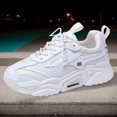 thumbnail image 1 of Mujeres zapatillas de deporte gruesas zapatos de papá casual que no se deslizan zapatos para caminar transpirables zapatillas de deporte ligeras para el ejercicio para el ejercicio, 1 of 6