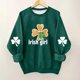 thumbnail image 1 of Blusas y camisas de manga larga con cuello redondo para niños Estampado del Día de San Patricio Estampados de manga larga Casual Suelto Forro polar para mayor calidez Sudadera con capucha de manga lar, 1 of 5