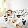 thumbnail image 4 of Manfei Kawaii Ghost Bedding Comforter Set,Halloween Theme Twin Comforter Sets,Pumpkin Lantern Bats Bedding Set For Girls Boys,Super Cozy Room Decor Reversible,2pcs, 4 of 8
