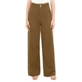thumbnail image 2 of Womens Casual Wide Leg Corduroy Pants High Waisted Up Down Straight Dress Pant Long Trousers Palazzo Pants Pockets Khaki, 2 of 8