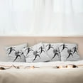 thumbnail image 3 of Ambesonne Retro Throw Pillow Cover 4 Pack, Spartan Runners Body, 20", Pale Grey Black, 3 of 6