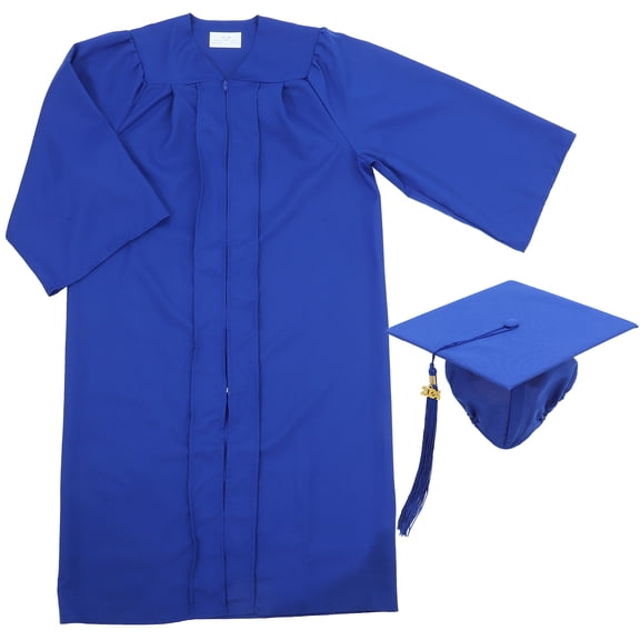 PAMINGONO Graduation Supplies Graduation Gown and Cap Set Blue 1 Set Size 54