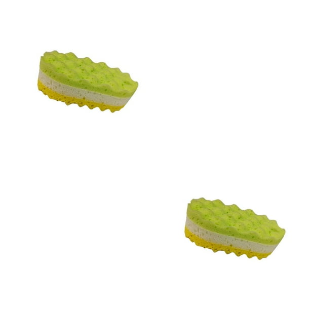 Toystoory Esponja exfoliante para baño, limpiador depurador de baño, lavadora de espuma, exfoliante para hacer burbujas, limpiador de piel amarillo Amarillo 2piezas Toystoory CBP271229