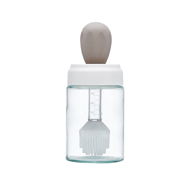 Halloween Kitchen Decor Oil Dispenser With Brush Glass Olive Oil Dispenser For Kitchen 2 IN 4 Oil Dispenser Bottle With Silicone Basting Brush For Cooking Vinegar BBQ Grill Frying Storage Containers