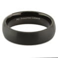 thumbnail image 3 of Black Plated Tungsten Carbide 6mm Wedding Band with Brushed Center and Recessed Edges RingSize 10.5, 3 of 6