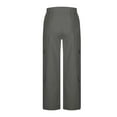thumbnail image 5 of Mohiass Cargo Pants for Women Wide Leg Casual High Waist Baggy Elastic Drawstring Hiking Track Pants Y2K Cute Sweatpants Dark Gray 3XL, 5 of 5