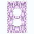 thumbnail image 2 of Metal Light Switch Plate Cover Japanese Pattern Purple Wallpaper Sea Wave WAL016, 2 of 13