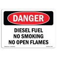 thumbnail image 1 of SignMission OS-DS-D-1014-L-2364 Panneau de Décalcomanie OSHA Danger Diesel Carburant Non Fumant Non Flammes Ouvertes, 1 of 1