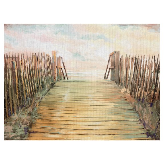 Fine Art Canvas Passage Bridge to the Shore by Studio Arts Canvas Art Print