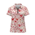 thumbnail image 6 of Whosucclay Moisture Wicking Tennis Shirts, Heart Pattern Design Polyester Lightweight Collared Polo Shirts for Golf Travel Gym Size X-Large, 6 of 10