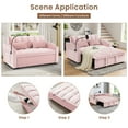 thumbnail image 6 of Aukfa Pull Out Sofa Bed, Convertible Loveseat Sleeper Sofa Couch with USB Port, Cup Holders and Swivel Phone Holder, Pink, 6 of 8