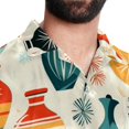 thumbnail image 5 of Bowling Men's Casual Printed Button Down Short Sleeve Beach Shirts, 5 of 6