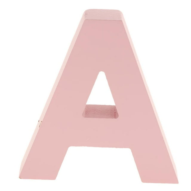 yuksok Pink Wooden Floating Letters Door Numbers Alphabet Letter Address Spells A A