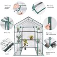 thumbnail image 3 of Grande Serre 57 Pouces x 56 Pouces x 76 Pouces, 3 Niveaux 6 Tablettes Serre Robuste avec Housse en PVC Porte à Glissière Enroulable pour la Culture sur Pelouse de Jardin, 3 of 9