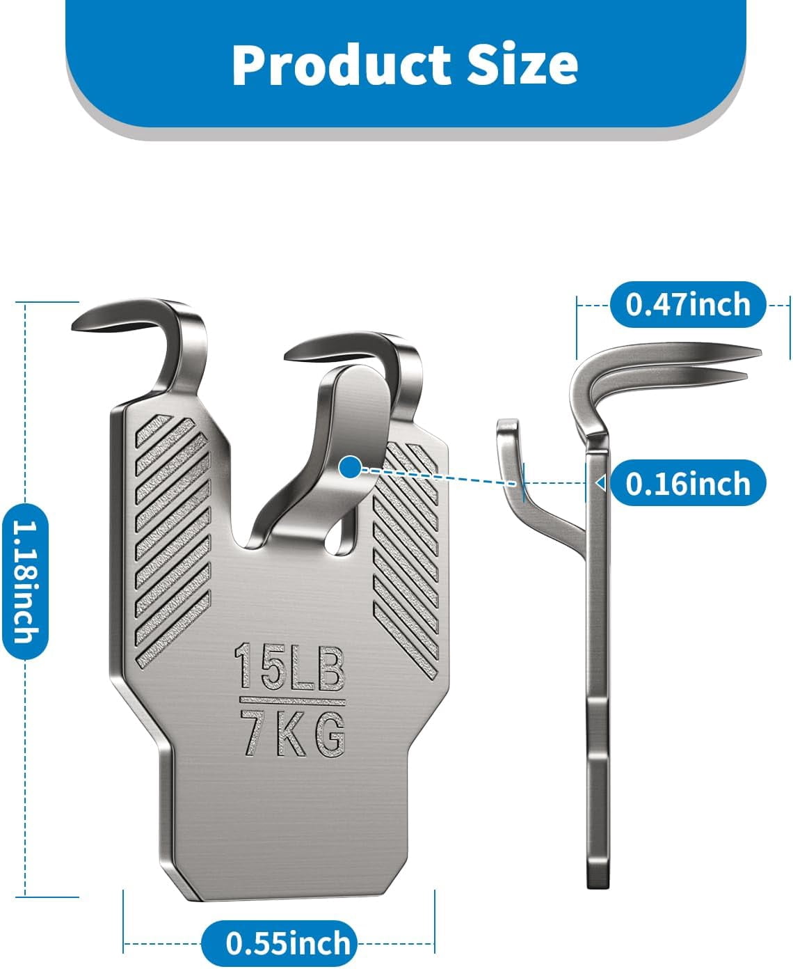 Drywall Picture Hangers with Claw: Heavy Duty Steel Picture Hanging Hooks - No Damage Sawtooth D-Ring Wire Kit Hanger for Wall Decor Art Mirror Photo Poster Frame