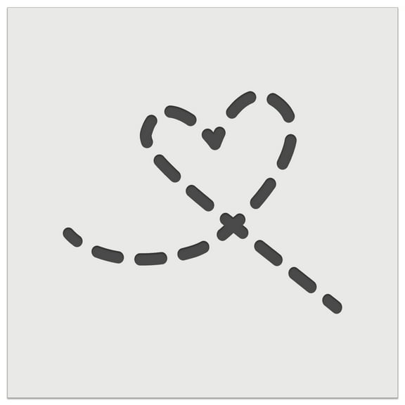 Dashed Heart DIY Cookie Wall Craft Stencil - 5.5 Inch
