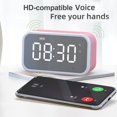 thumbnail image 3 of Boc Alarm Clock Multifunctional High Fidelity LED Mirror Screen Bluetooth-compatible5.0 Stereo Loudspeaker Alarm Clock for Bedroom, 3 of 10
