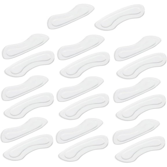 20pcs Heel Stickers High Heel Pads Comfort Heels Massage Gel Heel Grips Cushion High Heel Cushion Heel Grips Liner Wear-Resistant Heel Stickers High-Heeled Shoes Pads Heel Patches