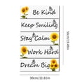 thumbnail image 5 of Inspirational Quotes Wall Decals, Sunflower Butterfly Wall Stickers Decals, Self-Adhesive Sunflower Floral Sticker Inspirational Quotes Wall Decal for Bedroom Living Room TV Wall Art Decor, 5 of 8