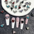 thumbnail image 2 of Happydeer 10Pcs Nail Charms Dark Style Bat Love Wings Luxury Jewelry Alloy Sturdy Nail Art Accessories for Manicure, 2 of 13