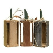Rustic Wood Vertical Pumpkin Crate 18" 3 Asstd.