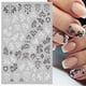 thumbnail image 4 of Pegatinas 3D de hoja de arce en blanco y negro, decoración de uñas, corazón geométrico, alfabeto inglés, calcomanías artísticas para uñas, deslizador de uñas, 4 of 4