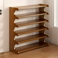 thumbnail image 6 of Dekrysova 6-Tier Bamboo Shoe Shelf Shoe Rack, Vertical Shoe Rack Organizer for Closet Floor, Multifunctional Front Door Shoe Rack,Utility Shoe Storage Organizer Shelving for Entryway Living Room Home, 6 of 12