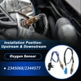 thumbnail image 2 of Sensor de oxígeno Upstream y Downstream para Ford Escape 1.6L L4 2013-2016 2345068/2344577 2pcs, 2 of 7