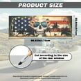 thumbnail image 7 of SEANATIVE Pickup Truck Rear Window Decal Perforated Vinyl See Through Graphic Sticker UV Protection Waterproof Patriotic Decor Fit Automotive Decals, Skull American Flag Palm Tree, 7 of 7
