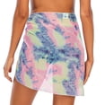 thumbnail image 5 of Frostluinai Swimsuit Coverups for Women Sarong Beach Bikini Wrap Sheer Short Skirt Chiffon Scarf for Swimwear Tie Dye Beachwear, 5 of 10