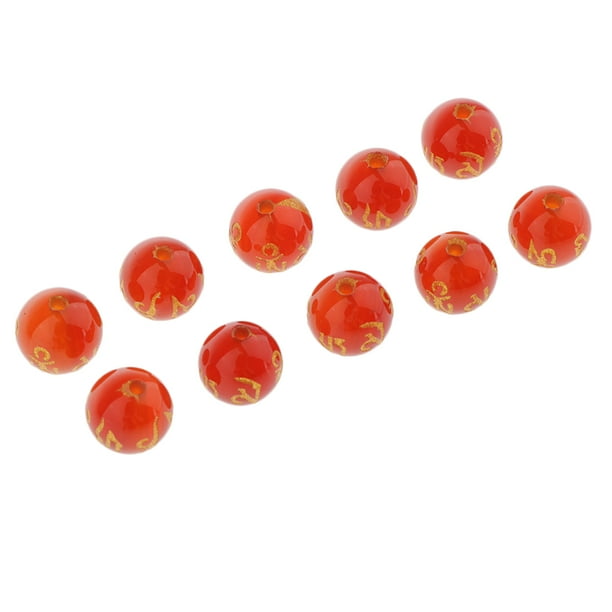 Paquete de 10 Sueltas de Piedras Preciosas Naturales de de 8 Mm con do do - rojo Sunnimix Cuentas de piedra natural