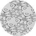 thumbnail image 1 of Ahgly Company Machine Washable Indoor Round Transitional White Smoke Area Rugs, 5' Round, 1 of 7
