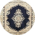 thumbnail image 1 of Ahgly Company Indoor Round Traditional Khaki Gold Medallion Area Rugs, 3' Round, 1 of 6