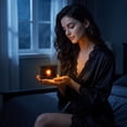 thumbnail image 4 of Mini Freestanding Fireplace Accent Light, Fireplace Mantel Decor, Warm Night Light, Battery Operated Night Light, Small Electric Fireplace, 2.5 X 2 Inch Black Faux Fire Lantern, 4 of 4