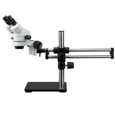 AmScope 3.5X-45X Binocular Stereo Microscope on Ball Bearing Boom Stand New
