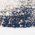 thumbnail image 3 of SAFAVIEH Jericho Laura Abstract Polyester Shag Area Rug, Ivory/Navy, 6'7" x 6'7" Round, 3 of 8