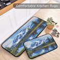 thumbnail image 6 of Kitchen Floor Mat 2 Sets Carpet Floor Mat Kitchen Mat Bathroom Mat Living Room Mat Bedroom Mat Absorbent Delicate Fabric No Ball Mountain Snow View, 6 of 7
