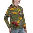 thumbnail image 6 of Lsque Humming Bird Pattern Casual Women's Hoodie,Hooded Sweatshirt with Kangaroo Pocket,Pullover Hoodie with Eye-catching Drawstrings-XX-Large, 6 of 7