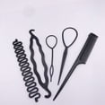 thumbnail image 1 of Kit de 5 herramientas de peinado para trenzar el cabello, accesorios para peinar el cabello, kit para hacer moños, kit de peinado trenzado DIY para mujeres y niñas, cabello francés, todo tipo de cabello GHEART JM, 1 of 5