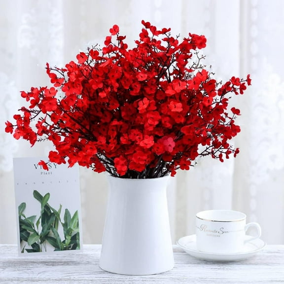 Artificial Flowers - Fake Babys Breath Flowers Gypsophila Bouquet Bulk Real Touch Faux Silk Flower for Vase, DIY Home Office Wedding Party Decoration 14 inch