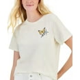 thumbnail image 2 of Rebellious One ANTIQUE WHITE Women's Butterfly Short-Sleeve T-Shirt, US Small, 2 of 3