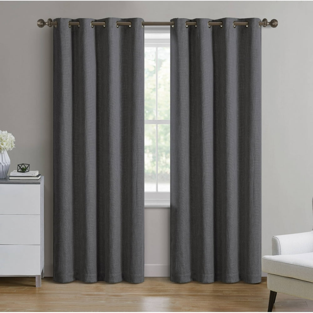 Better Homes & Gardens Woven Textured Blackout Single Curtain Panel