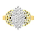 thumbnail image 2 of Dazzlingrock Collection Round White Diamond Cluster Right Hand Ring for Women (0.50 ctw, Color I-J, Clarity I2-I3) in 10K Yellow Gold, Size 8.5, 2 of 5
