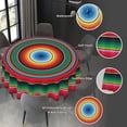 thumbnail image 6 of Mexican Blanket Serape Mantel Mexicano Colorful Waterproof Picnic Round Table Cloth Cover Decorations Fabric 60 Inch Circular Tablecloth for 20-47 Inch Home Dining Room Kitchen, 6 of 6